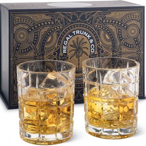 Glass Set of 2 29 x 23.5 x 28 cm KIKKERLAND Whiskey Tumblers 