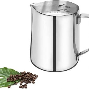 Milk Frothing Pitcher 20oz - Milk Frother Pitcher 12 20 30oz - Measurements  on Both Sides Plus eBook - Milk Frother Cup Espresso Cappuccino Coffee  Latte Art Stainless Steel Jug Milk Steaming Pitcher 