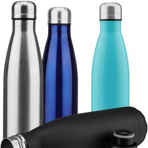 Large Stainless Steel Water Bottle 32 Ounce Vacuum Insulated Cola Shape  Thermos (L.&G.)