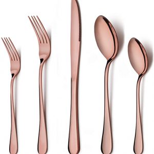 Copper Measuring Cups and Spoons Set of 9 - Premium Gift Packaging +  Cooking Conversions Chart. Extra Sturdy Stainless Steel with Copper Finish,  Satin