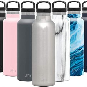 Simple Modern Water Bottle with Narrow Mouth Straw Lid Metal Thermos Vacuum  Insulated Stainless Steel l Reusable Leak Proof BPA-Free Flask | Ascent