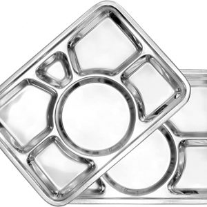 AIYoo 304 Stainless Steel Divided Plates with Lid for Adults Portion  Control Divided Dinner Tray 5 s…See more AIYoo 304 Stainless Steel Divided  Plates